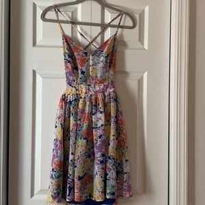 Backless floral summer dress